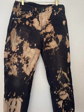 Dickies black and beige tie-dye carpenter jeans
